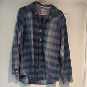 Tommy Bahama Casual Blue and Purple Button Down Shirt